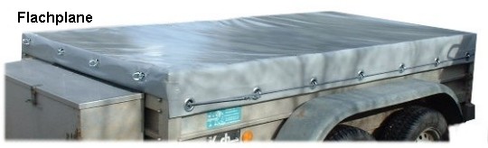 PKW-Anhänger mit Flachplane