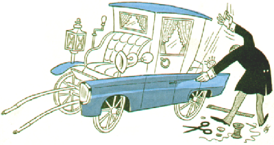 Autosattler bei der Arbeit